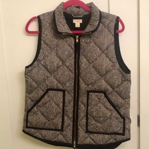 Jcrew Herringbone Quilted Vest